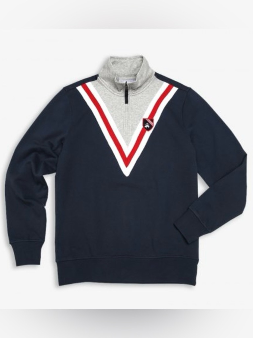 Brooks Brothers Cotton Vintage Colorblock Rowing Half-Zip sweatshirt Size L NWOT
